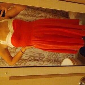 Elegant Red Halter Dress